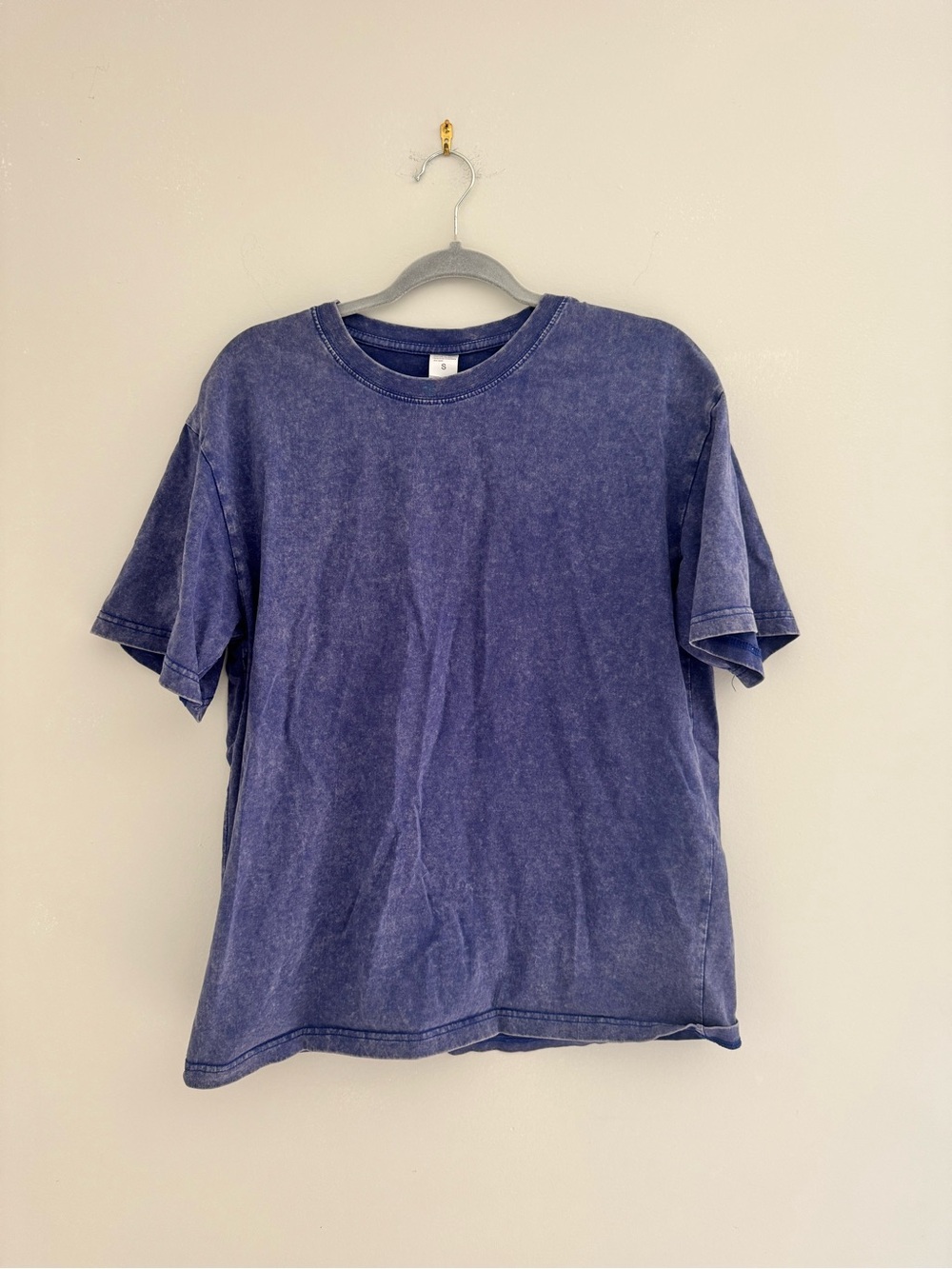 Classic Crew Neck Women’s Oversized T-Shirt - Washed Navy